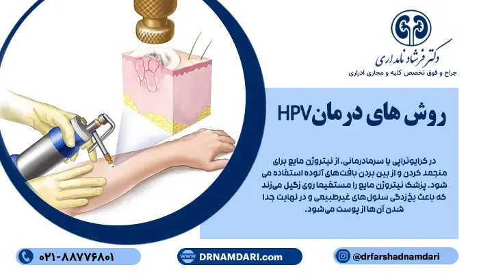 روشهای درمان ویروس HPV با هدف از بین بردن زگیلها و سلولهای غیرطبیعی انجام میشوند؛ اما هیچ درمانی برای حذف کامل ویروس از بدن وجود ندارد.